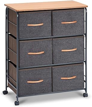 Amazon Com Black 6 Drawer Fabric Storage Table Display Organizer
