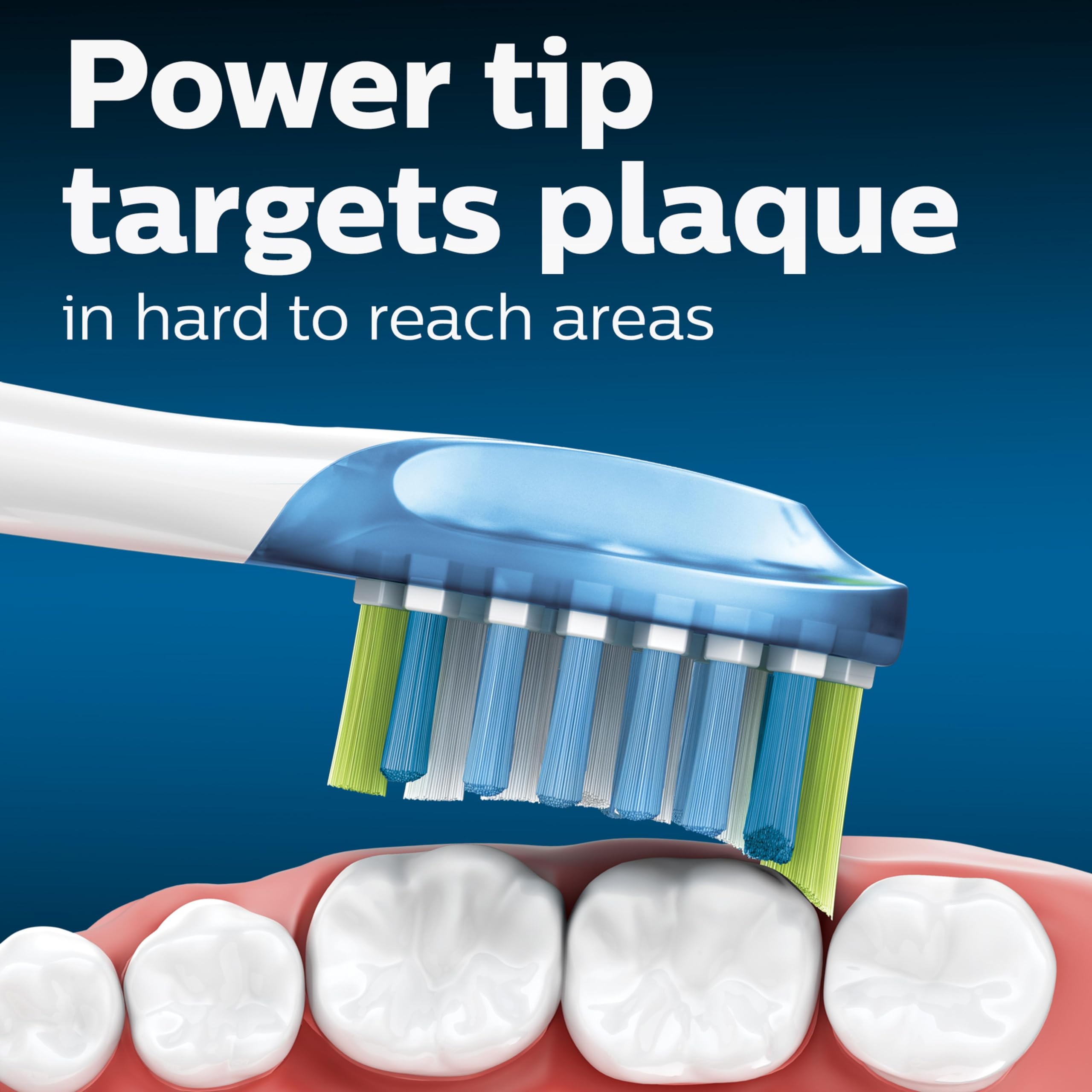 Philips Sonicare Genuine C3 Premium Plaque Control Toothbrush Heads, One Year Supply, 2 Brush Heads, Black, HX9044/95