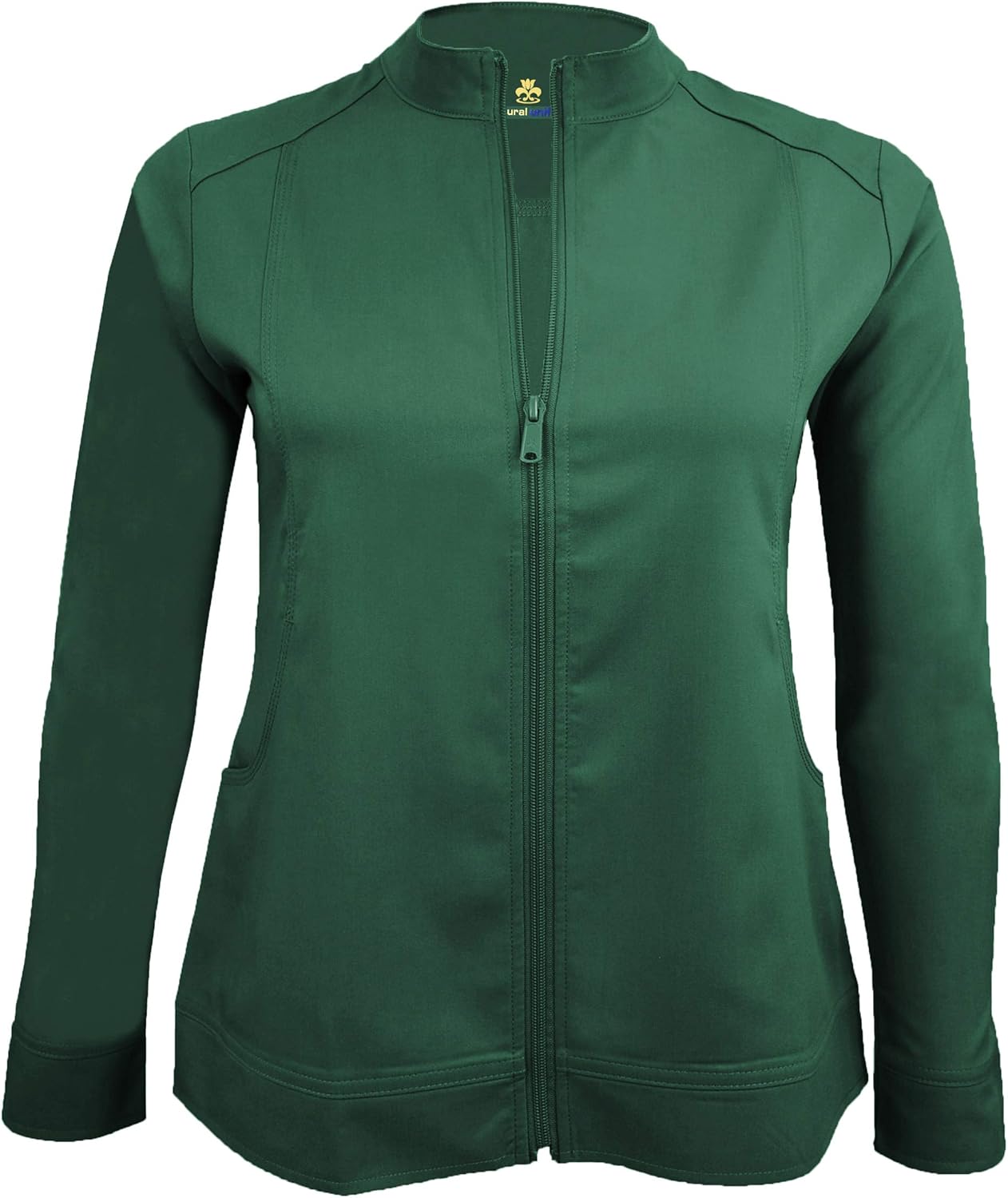 Natural Uniforms Women's Ultra Soft Stretch Front Zip Workwear Warm-Up Jacket (5200): Clothing