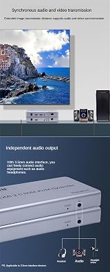 XYKJOBC 4K 60Hz HDMI 2.0 KVM Extender 60M USB Over CAT5e/6 Mouse Keyboard view 3