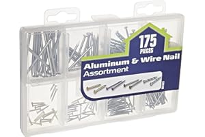 The Hillman Group 591533 Medium Aluminum Wire Nail Assortment 175-Pack