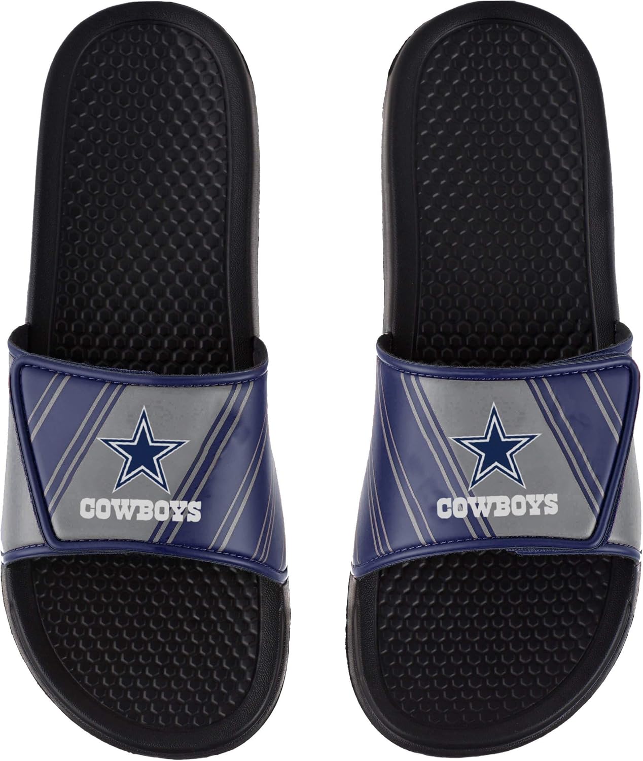 FOCO Men's NFL Stripe Legacy Velcro Sport Slide : Clothing