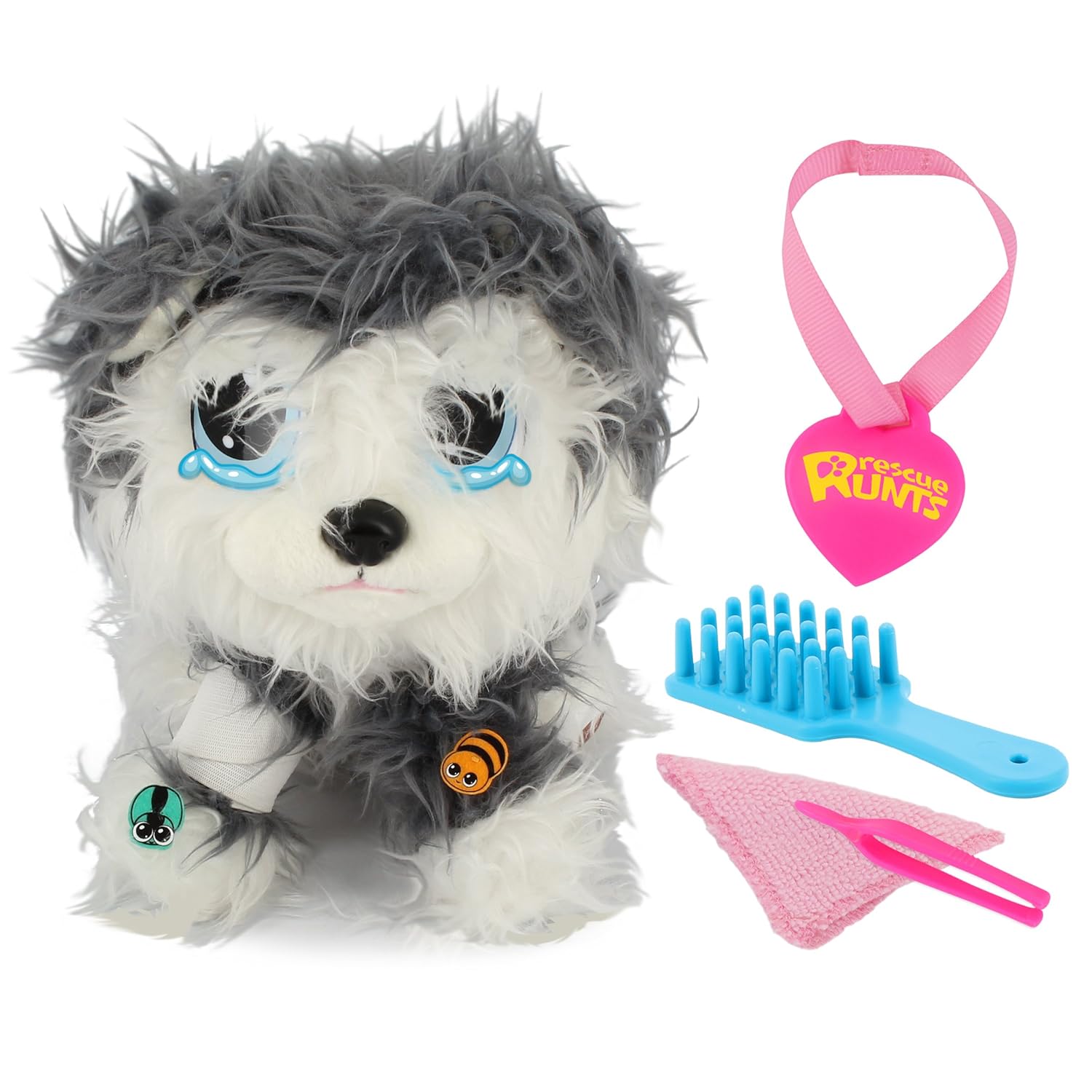 rescue runts husky plush dog