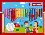 Stabilo Cappi Fibre-Tip Pen 1 mm Pack of 18 Assorted with 2 Cap-Rings