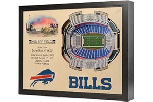 Sportula Products 9026037 StadiumViews Buffalo Bills Stadiumview Wall Art-New Era Field 3-D Reproduction, Birch