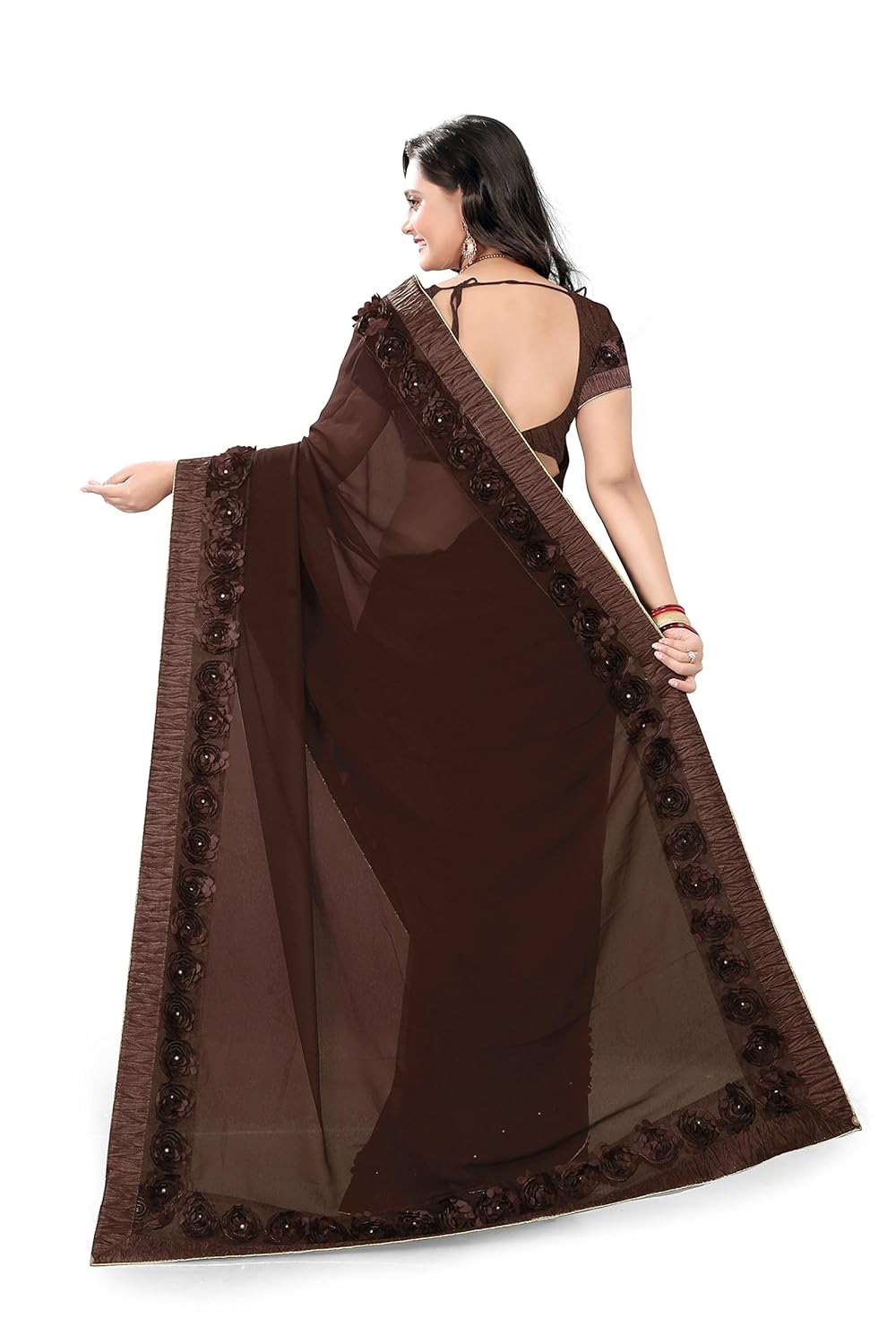 riva enterprise women's georgette saree