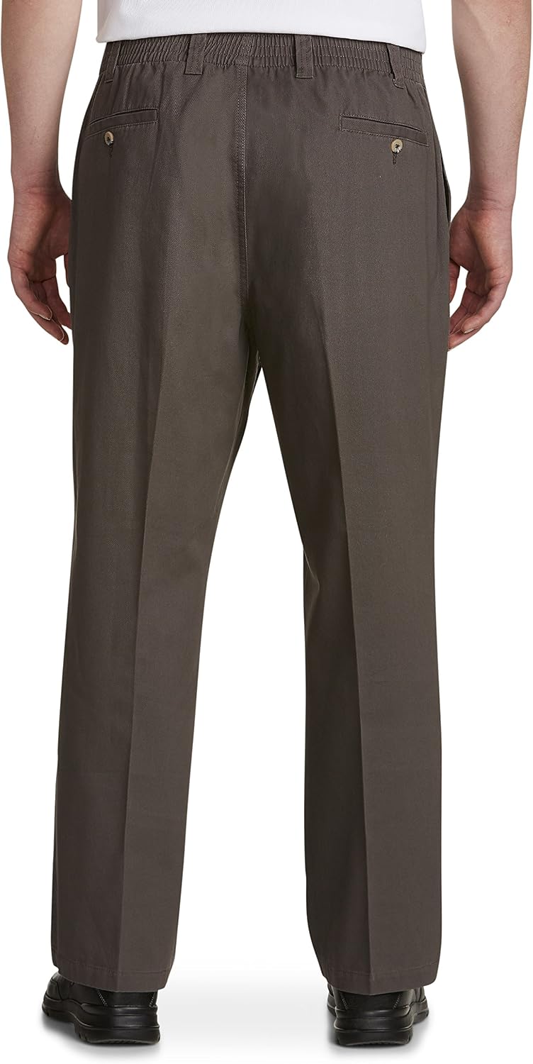 Tall Elastic-Waist Twill Pants 