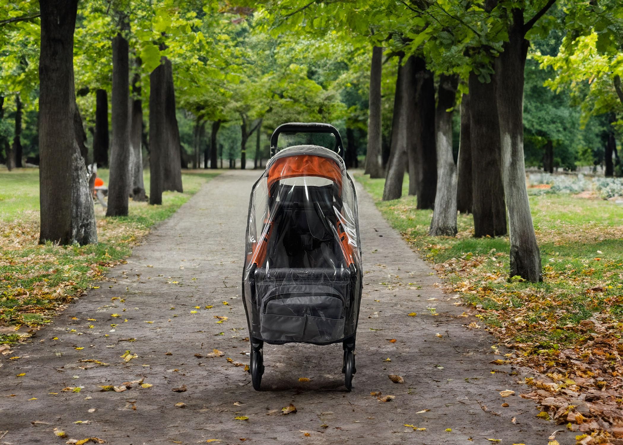 SASHA'S Rain and Wind Cover for Jeep Sport All-Terrain Stroller Wagon, Clear Design, Ventilation Holes, Maximum Coverage Made in USA (Stroller not Included)