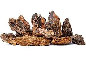 FISCAPE 8 Natural Aquarium Rocks 4" to 6" Perfect Rocks for Aquariums, Landscaping Model,Tank Decoration, Amphibian Enclosures-Dragon Stones