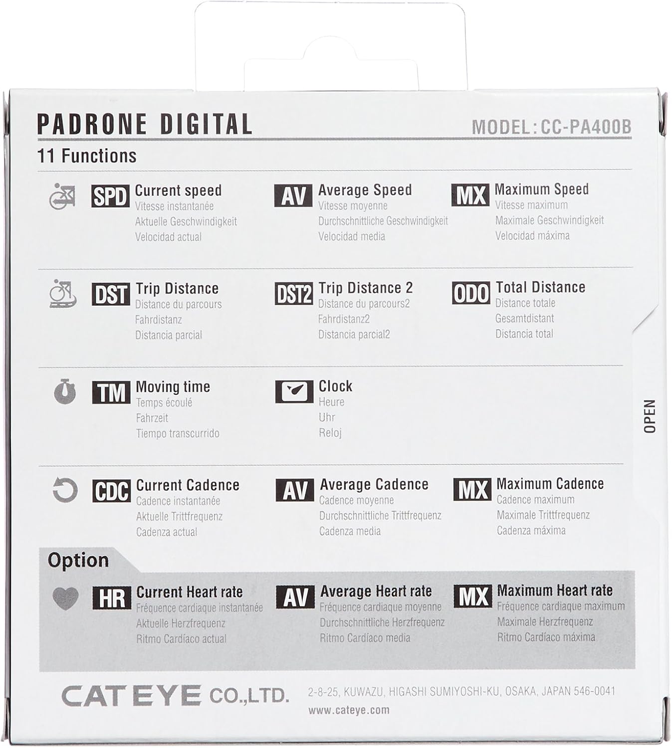 cateye padrone cadence sensor