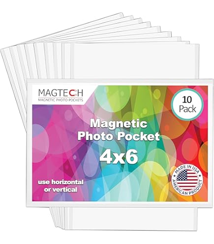 JUOIFIP 12-Pack Magnetic Photo Frames 4x6 - Clear Acrylic Refrigerator Frames For Pictures & Art - View #5