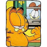 Garfield - Garfield and Odie Fuzzy Soft Fleece Throw Blanket for Bed Couch 46" X 60"