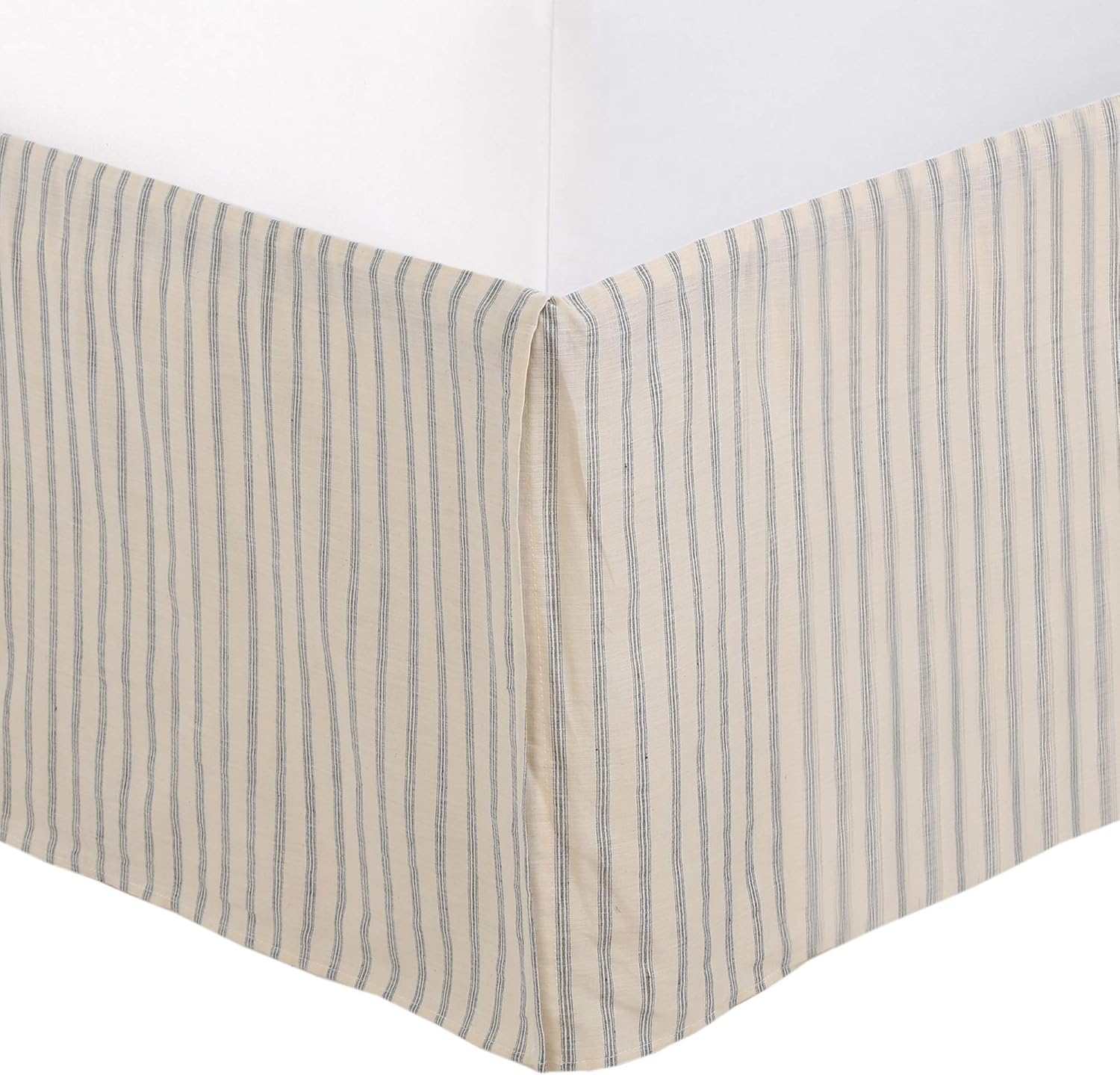 Cozy Line Home Fashions Farmhouse Ticking Ivory Cream Off