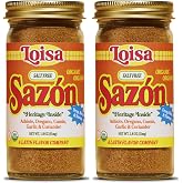Loisa Seasoning, USDA Organic, Non-GMO, No-MSG, No Preservatives, No Artificial Coloring, No Artificial Flavors, 2.9oz (SALT-FREE Saz&oacute;n Two Pack)