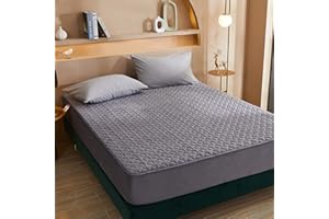 Pangzi Solid Flannel Plush Bedding Fitted Sheet,Velvety Soft Heavyweight Non-Slip Protective Cover for Bed Mattress (Twin, Gray)