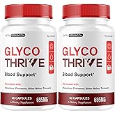 (2 Pack) Glyco Thrive Capsules - Official Glyco Thrive Premium Blood Support All Natural Advanced Formula Pills, GlycoThrive Maximum Strength Vitamins for Health & Wellness, 120 Capsules for 2 Months
