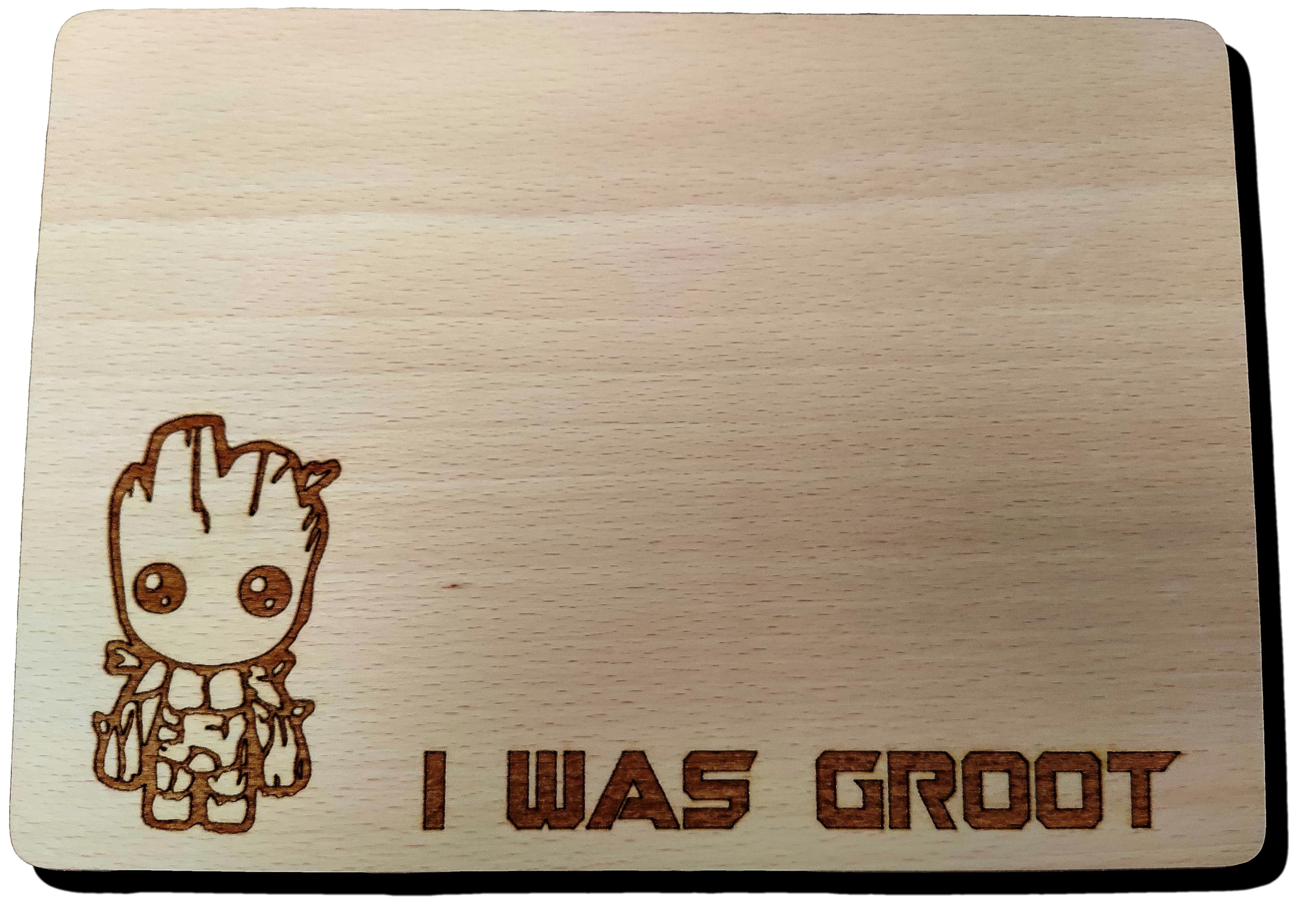 Guardians of The Galaxy I was Groot Inspired Wooden Chopping Cheese Board