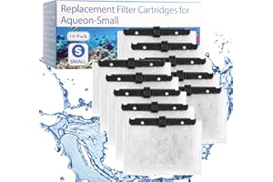 Xuanda 10 Packs Small Aquarium Filters Cartridges for Aqueon QuietFlow E Internal Power Filter Size 10 and 1/2.5/5 Gallon Mini-Bow Aquarium Filters