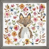 DESIGN WORKS Watercolor Fox Counted Cross Stitch Kit