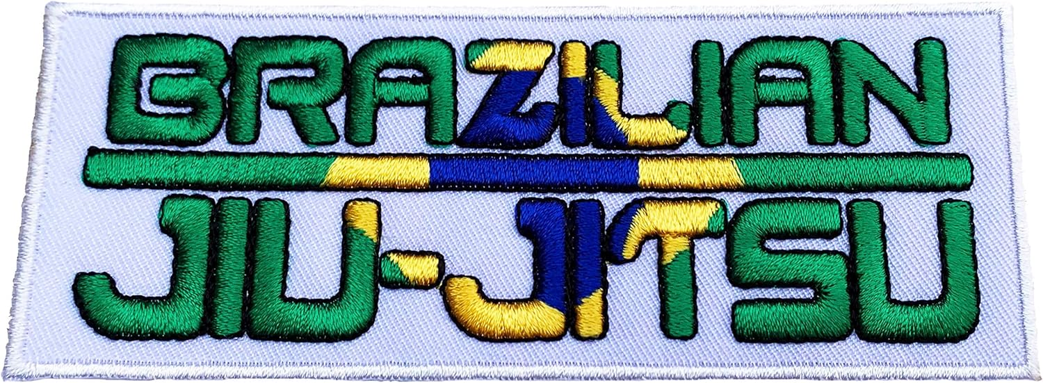 Brazilian Jiu Jitsu Patch Embroidered Iron/Sew on Badge (5 Inch) BJJ