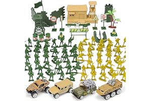 TOY Life 95 PCS Army Men Toys, Toy Soldiers for Boys, Plastic Action Figures, Soldier Guys Military Playset, Gift for Boy
