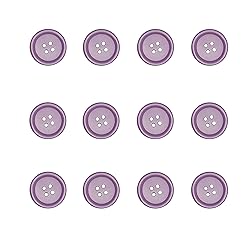 Libiline 100pcs Resin Button Solid Color 4Holes