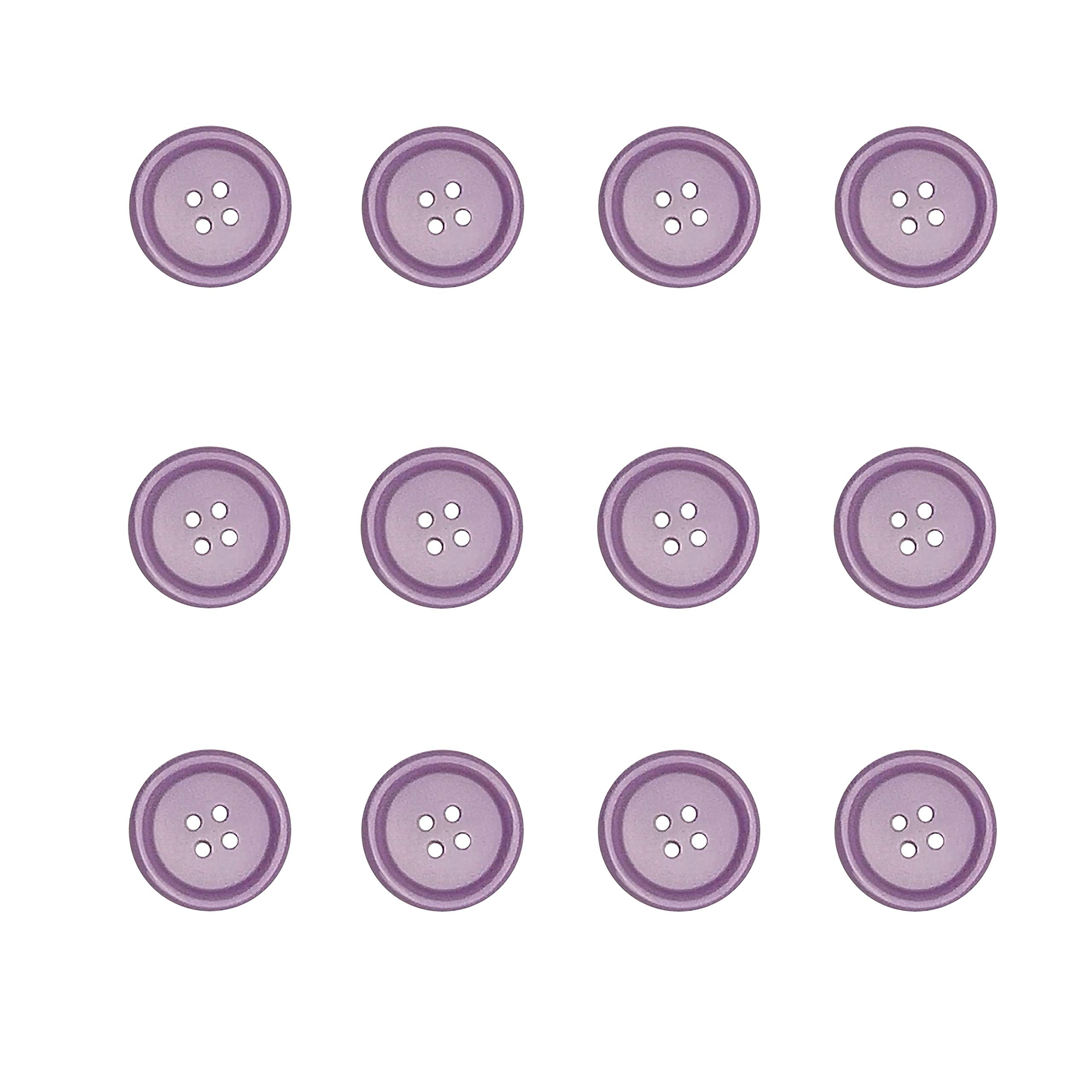 Libiline 100pcs Resin Button Solid Color 4Holes