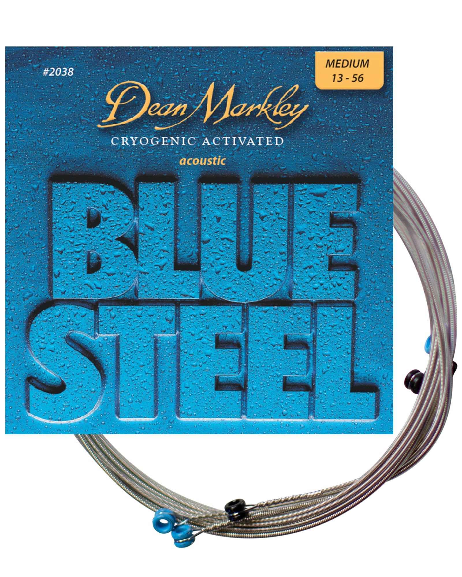 Dean Markley 2038 Blue Steel Acoustic Guitar Strings 13-56 Medium