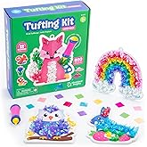 Educational Insights Tufting Kit - Arts and Crafts for Kids Ages 4-8, Poke in Art Kits for Girls and Boys, DIY Toddler Craft Sets, Poke-in Fabric Supplies, Mess-Free Kids Activity Kit Ideas