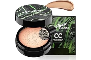 FANTERDAY Mushroom Head Air Cushion CC Cream - Moisturizing & Oil Control BB Cream Foundation Create Long-Lasting, Waterproof Makeup Base Primer, Concealer Full Coverage for All Skin Types (Medium Deep)