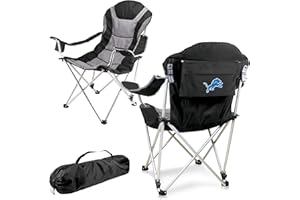 PICNIC TIME NFL Unisex-Adult NFL Reclining Camp Chair, Beach Chair for Adults, Sports Chair with Carry Bag