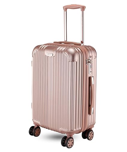 ROMEING Siena Hardside Spinner Luggage Carry-on Trolley Bag (Rosegold) (55 cms)