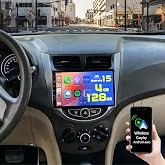 Hikity 4+128G 9" Android 15 Car Stereo for Hyundai Accent 2012-2017 | In-Cell Touchscreen, Wireless Carplay Android Auto, 5G WiFi Bluetooth 5.0, Mirror Link GPS SWC FM/RDS/EQ Backup Cam+Mic