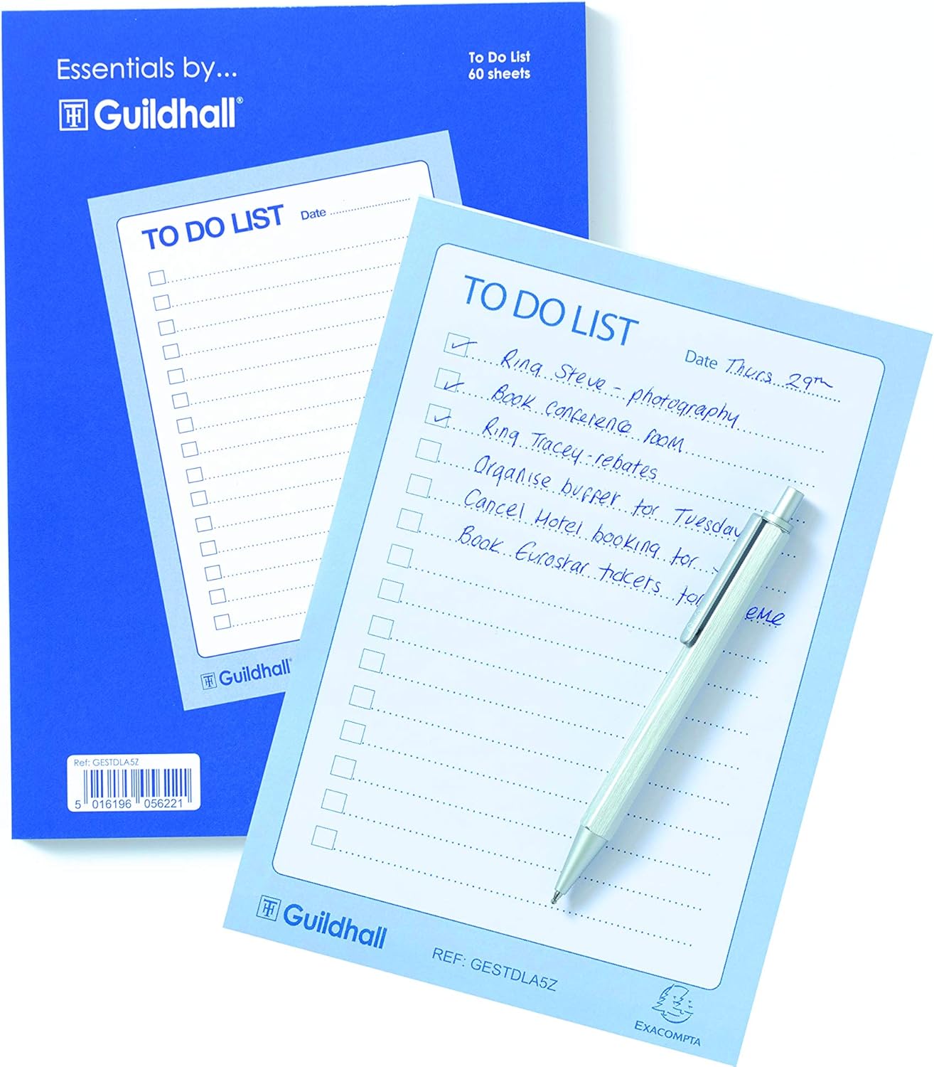 Exacompta, Ref GESTDLA5Z, Guildhall, Essentials To Do List Pad, A5, 60 Sheets, Pre-Ruled for Dates Tick Boxes & Lines - Image 3