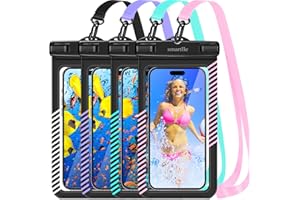 smartlle waterproof phone pouches bags holder, Cell phone water protectors 4 pack for swimming, IPX8 waterproof phone case cover for iPhone 15 14 13 Pro Max 12 11, for Galaxy S24 S23 Ultra Up to 7"