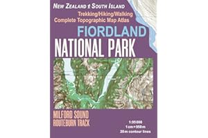 Fiordland National Park Trekking/Hiking/Walking Complete Topographic Map Atlas Milford Sound Routeburn Track New Zealand South Island 1:95000: Great ... Guide Hiking Maps for New Zealand Fjordland)
