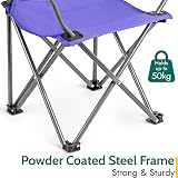 Trail Outdoor Leisure Eagle Kids Camping Chair Purple 2-6 Years Portable view 4