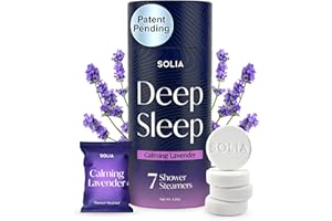 Solia Lavender Shower Steamers Aromatherapy 7-Pack - Patent-Pending Calm Shower Steamers Lavender Bombs, Relaxing Steam Tablets, Selfcare Gifts for Women, Relaxing Bath Gifts