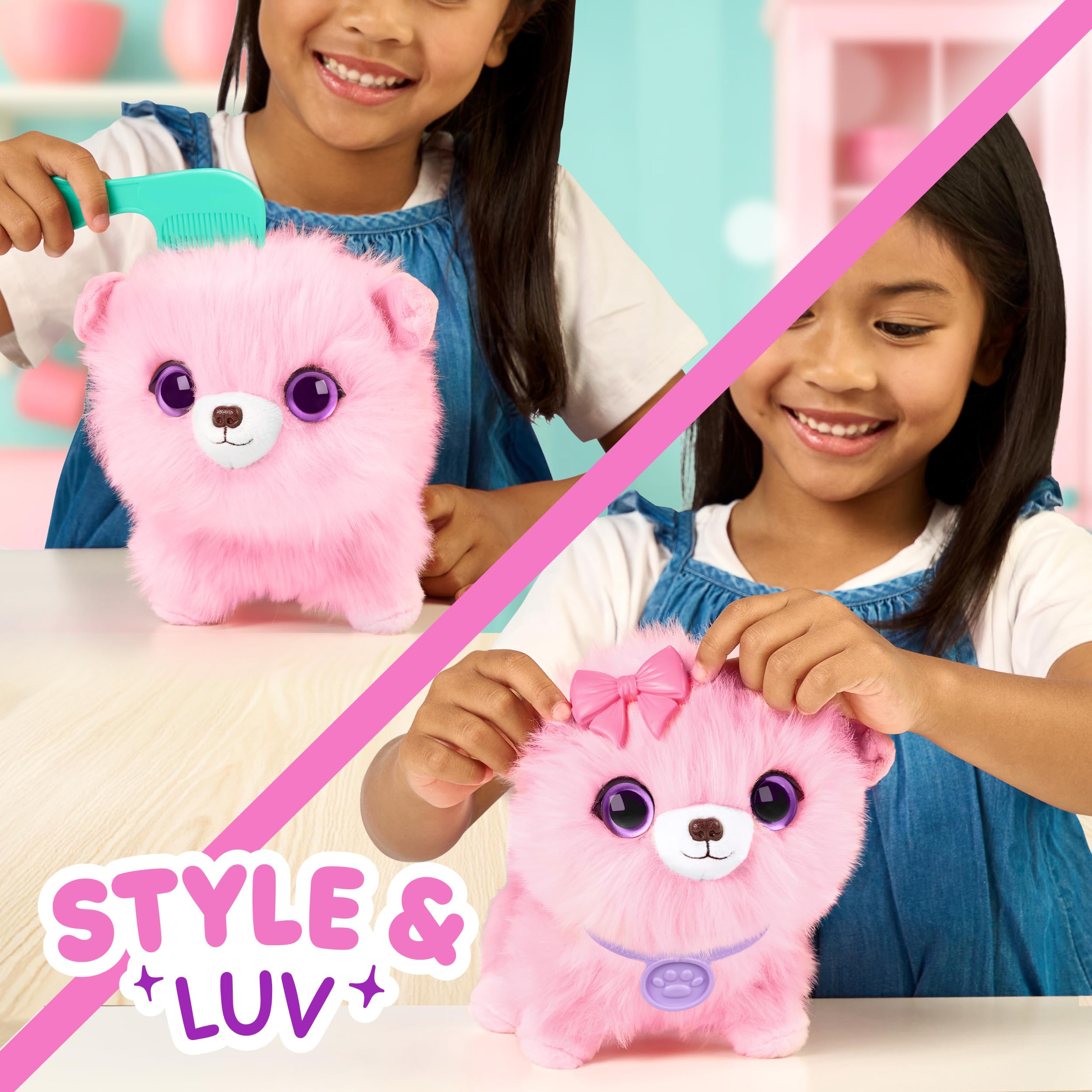 SCRUFFALUVS Pet Scruffs Pink - Mystery Plush Toy, 7.5