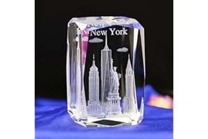 Duosuny 3D Laser Crystal New York with Gifts Box, Anniversary & Paperweight, Christmas Birthday Valentines Wedding Gifts