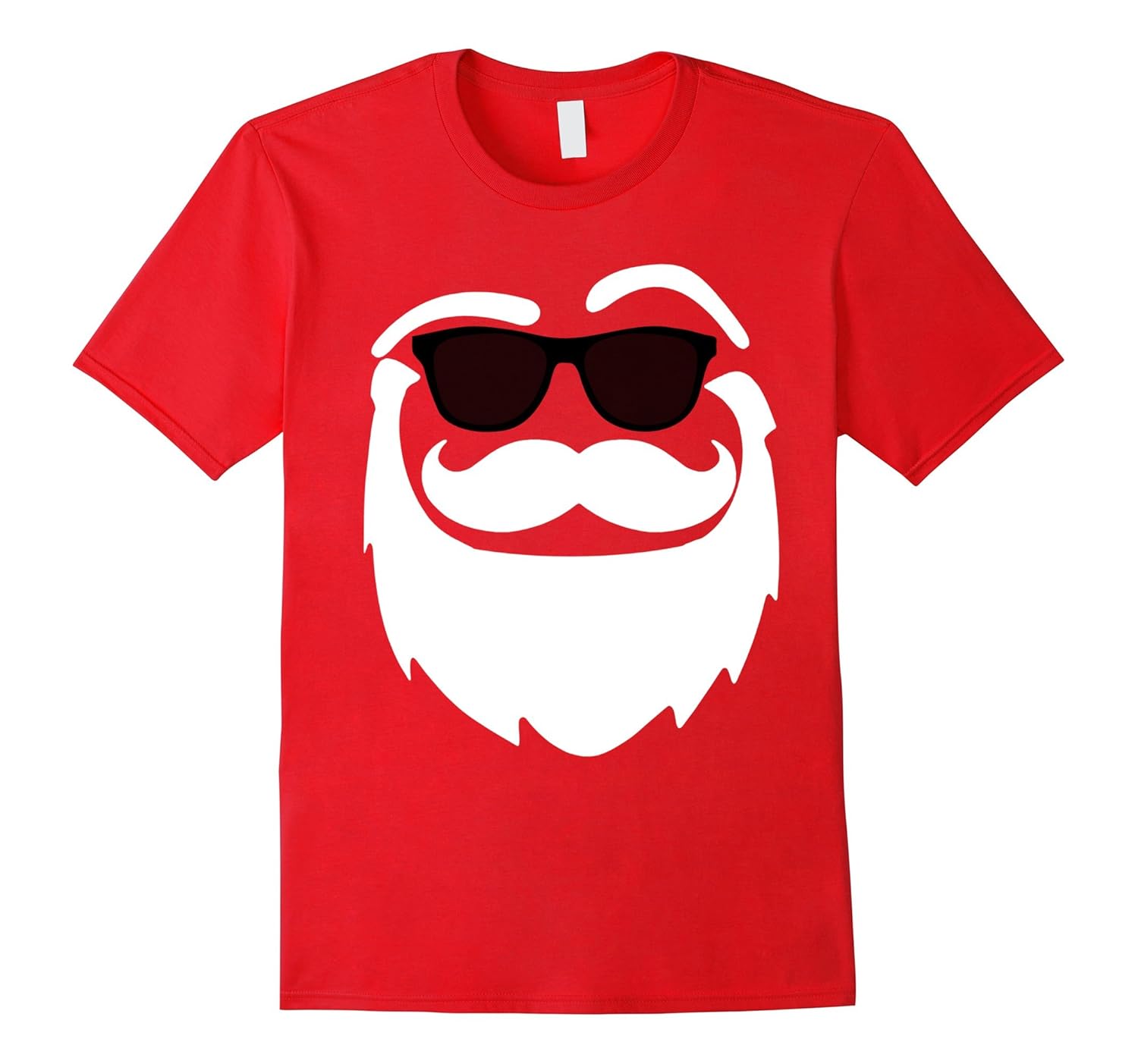 Cool Santa Claus Face Funny Christmas T-Shirt-Rose