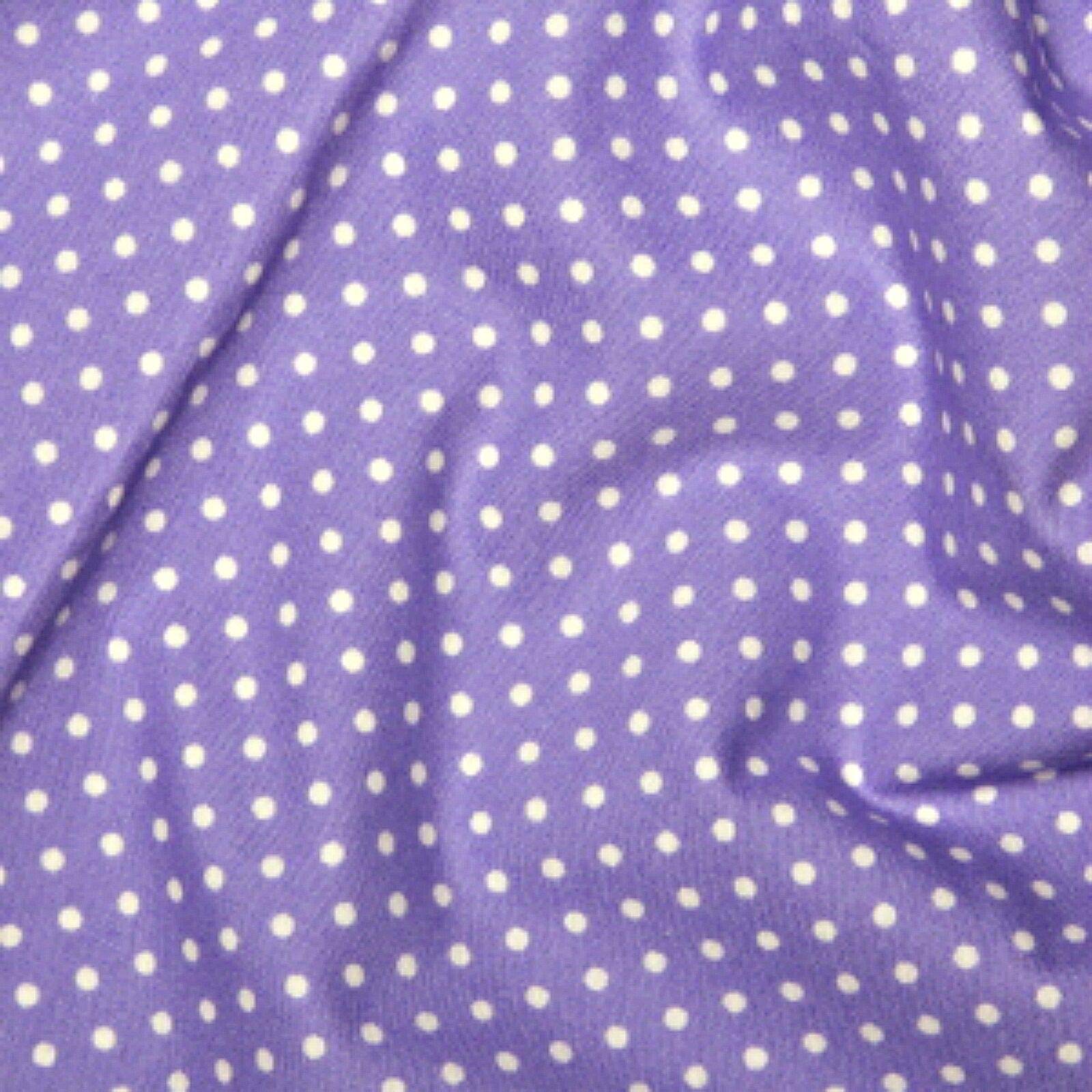 100% Cotton 3mm Polka Dot * Rose & Hubble * Superior Poplin Fabric in 40 Colours (Lilac) (ONE METRE)