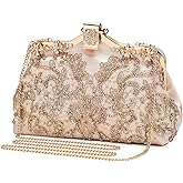 UBORSE 1920s Vintage Clutch Purse Beaded Evening Bag for Women Formal Bridal Sequin Handbag Clutch for Wedding/Prom/Cocktail | 1920s, Vintage, Beaded, Formal, Bridal, Sequin