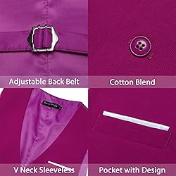 Barry.Wang Mens Hot Pink Suit Vest Formal/Leisure