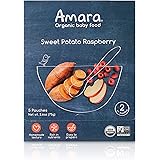 Amara Organic Baby Food | Sweet Potato Raspberry | Homemade Made Possible | Mix with Breastmilk or Water | Certified Organic,
