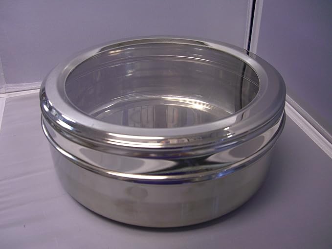 Stainless Steel See Thru Dabba, Papad, Khakara, Puri, Roti Container