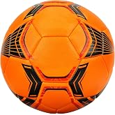 Size 4 Training Futsal Ball, Low Bounce Indoor Soccer Ball (Orange)