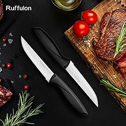 Ruffulon Steak Knife Set Of 4,Steak Knives,Serrated
