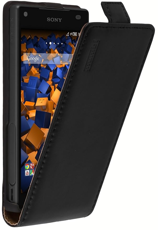 mumbi Premium Leder Flip Case für Sony Xperia Z5 Compact Tasche