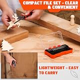 ValueMax Interchangeable Needle File Set 6Pcs with Handle for Wood Metal view 6